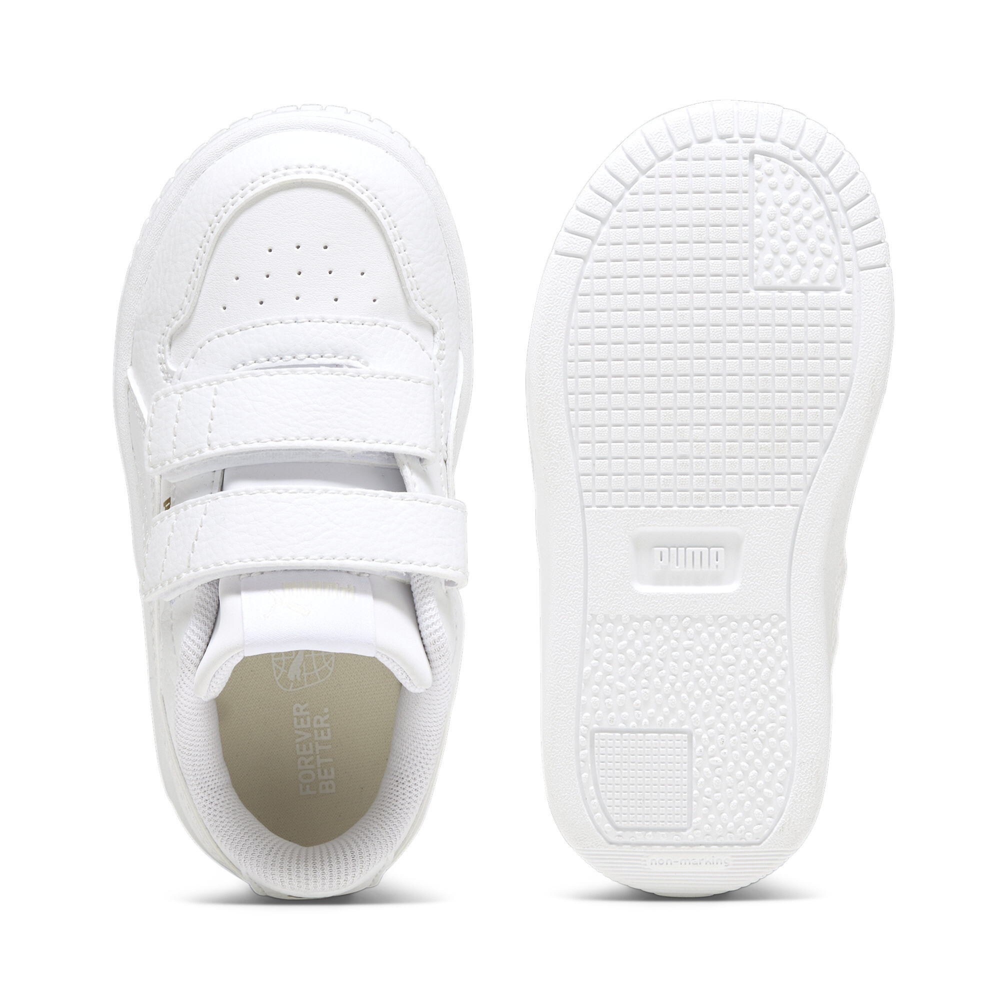 PUMA Carina Street sneakers voor Dames, Wit/Goud, Maat 20 thumbnail 4