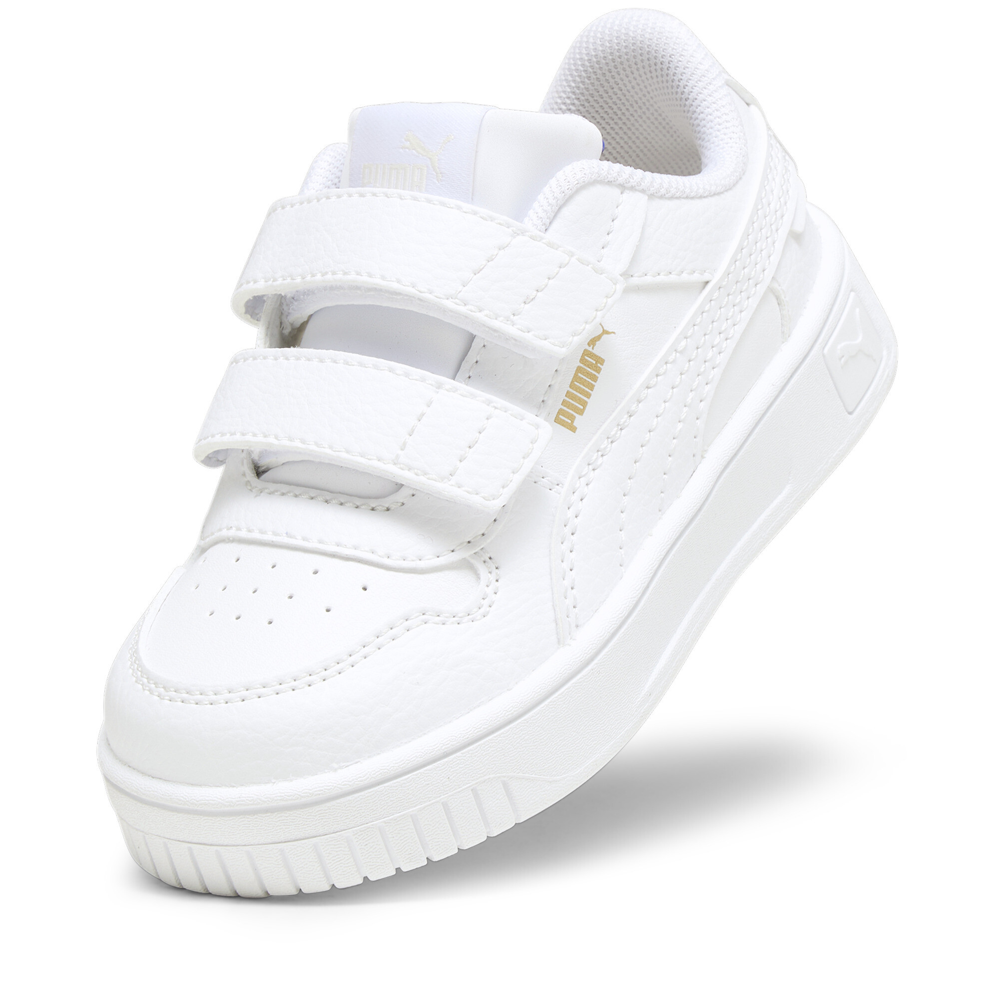 PUMA Carina Street sneakers voor Dames, Wit/Goud, Maat 20 thumbnail 2