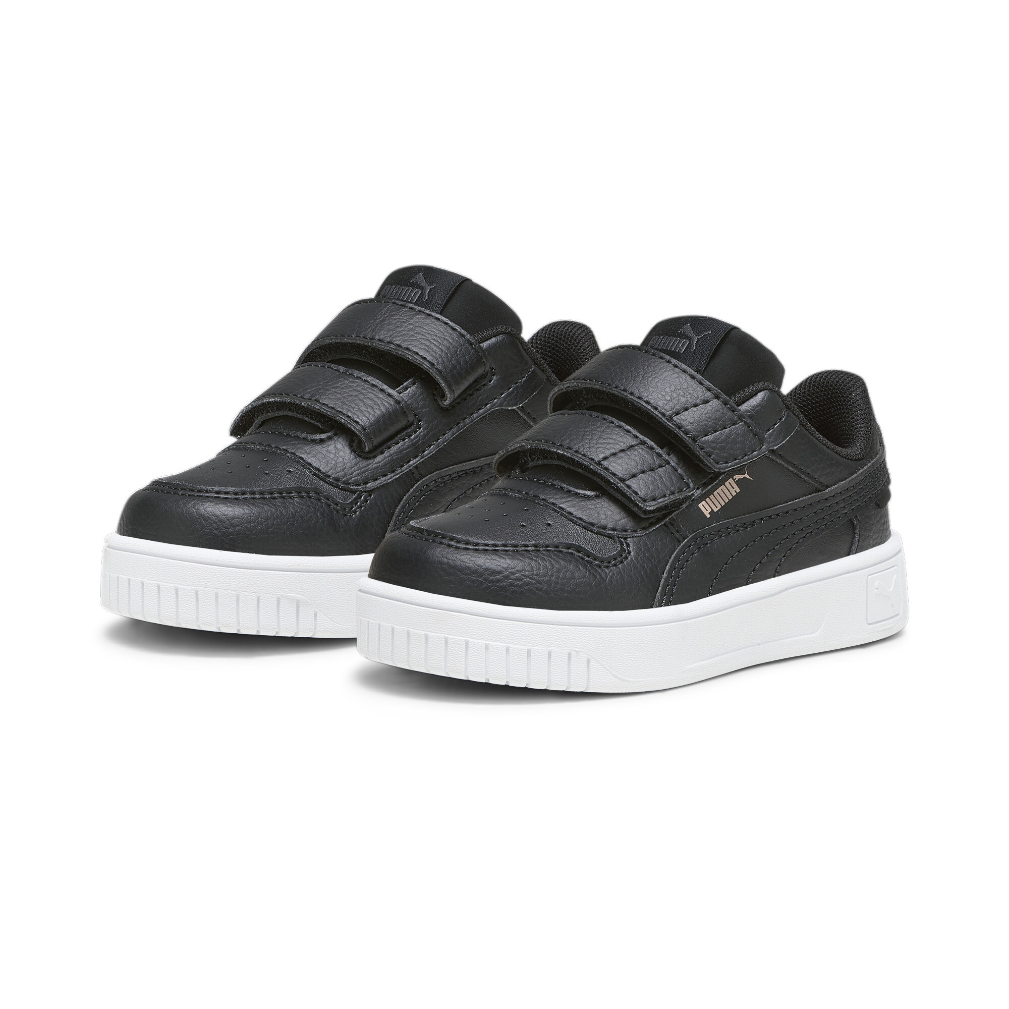 PUMA Carina Street sneakers voor Dames, Roze/Zwart/Goud, Maat 22 thumbnail 6