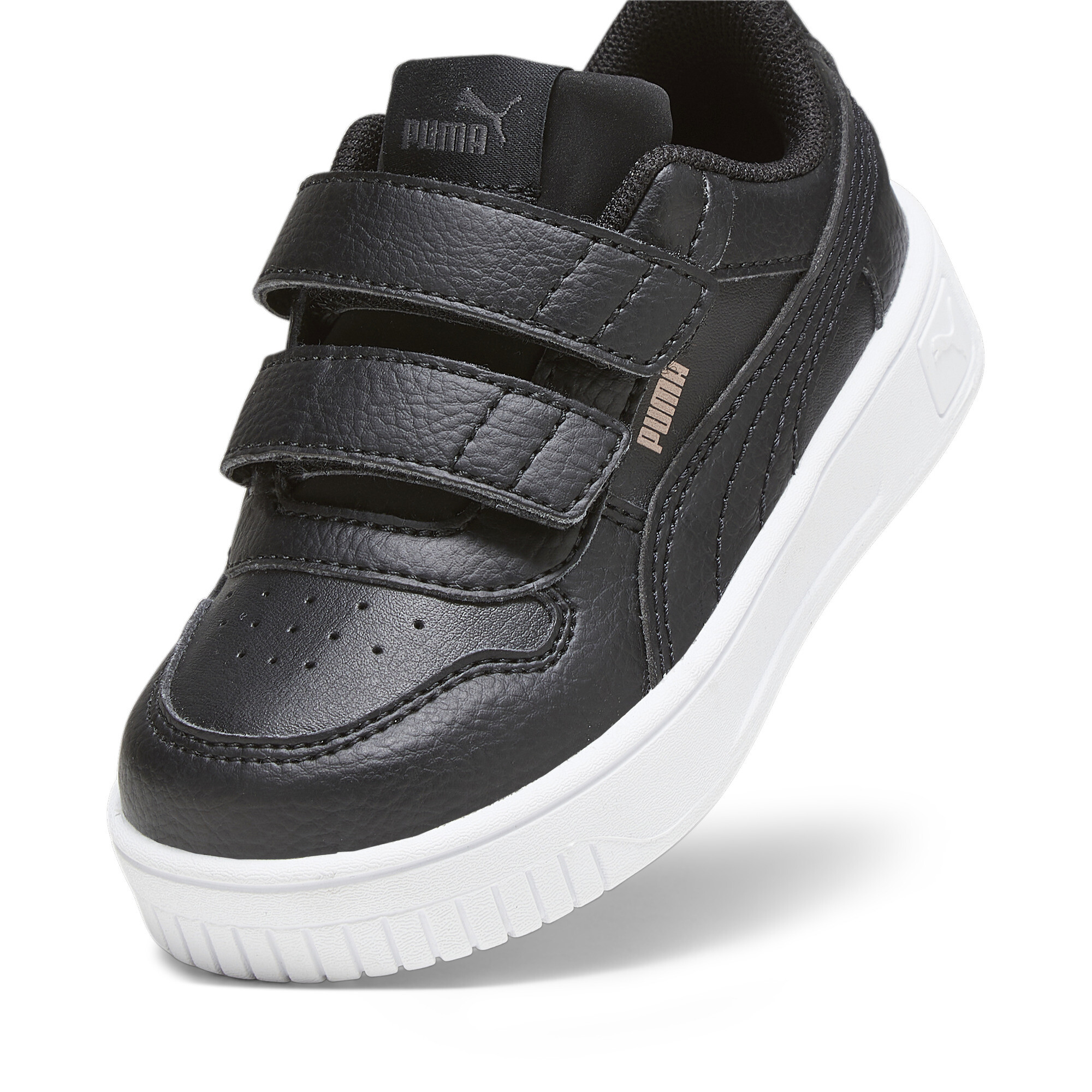 PUMA Carina Street sneakers voor Dames, Roze/Zwart/Goud, Maat 22 thumbnail 2