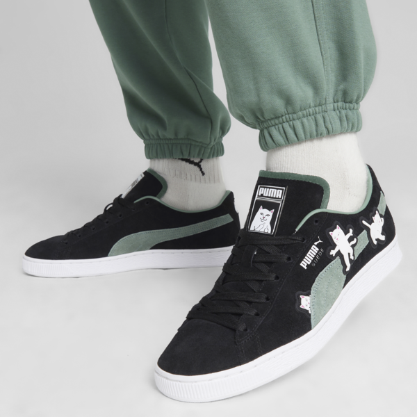 PUMA x RIPNDIP Suede Black Sneakers, PUMA Black-Eucalyptus, large-ZAF