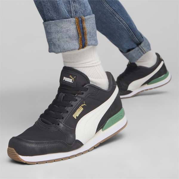 ST Runner 75 Years Sneakers, PUMA Black-Warm White-Archive Green, large-ZAF