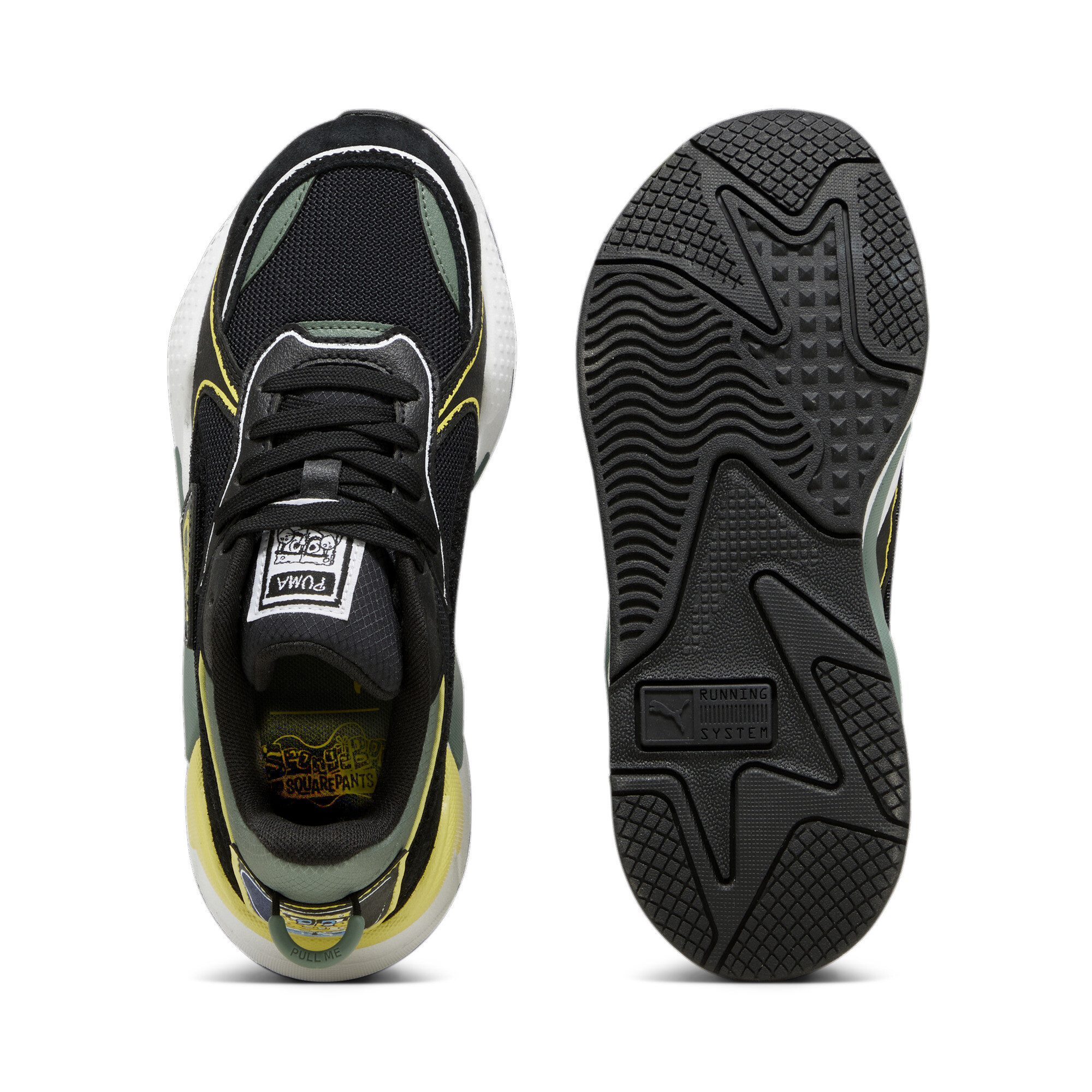 PUMA X SPONGEBOB SQUAREPANTS RS-X Youth Sneakers In Black, Size EU 37