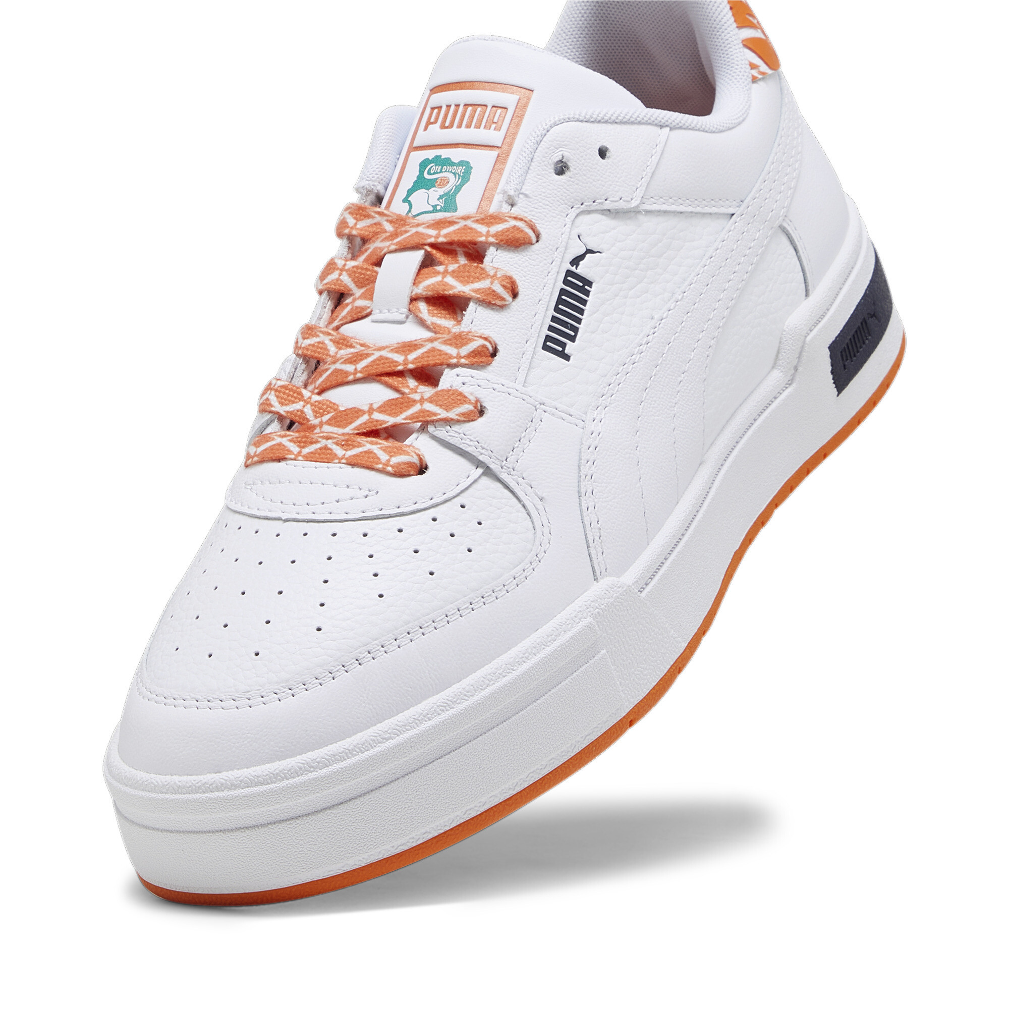 Men's PUMA CA Pro CÃ´te D'Ivoire Football Sneakers In White, Size EU 48