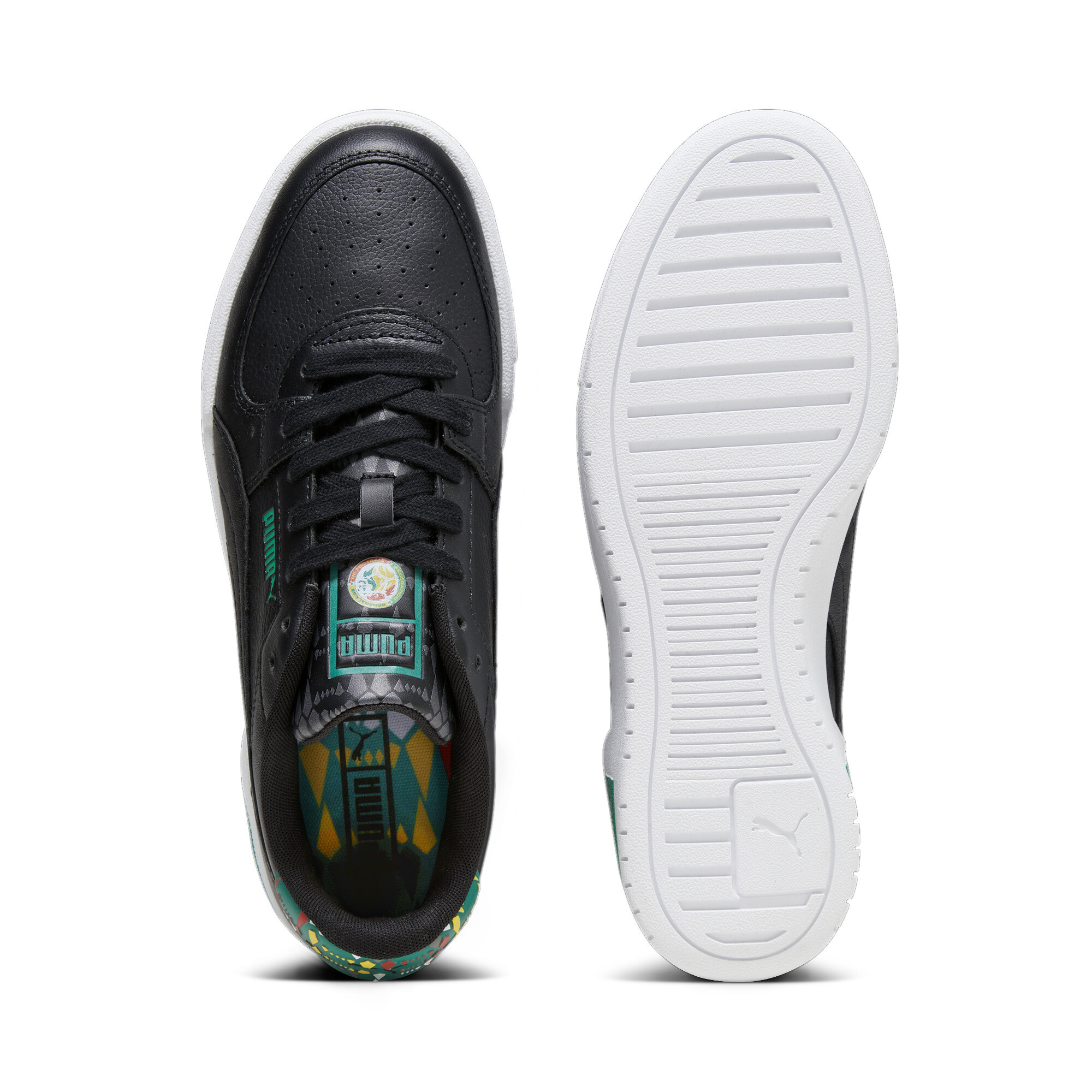 Men's PUMA CA Pro Senegal Football Sneakers In Black, Size EU 38.5