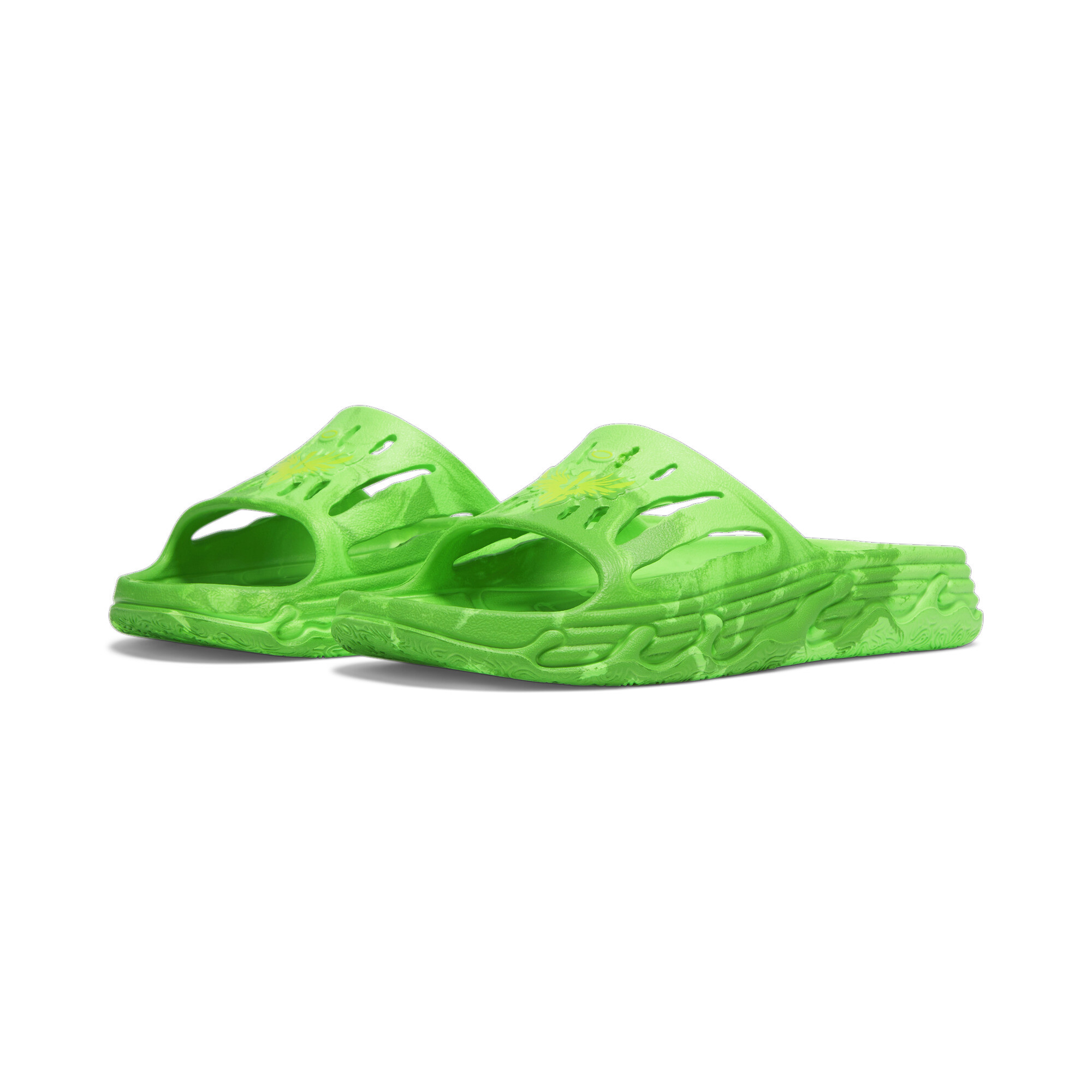 Men's PUMA MB.03 Basketball Slides In Green, Size EU 40.5