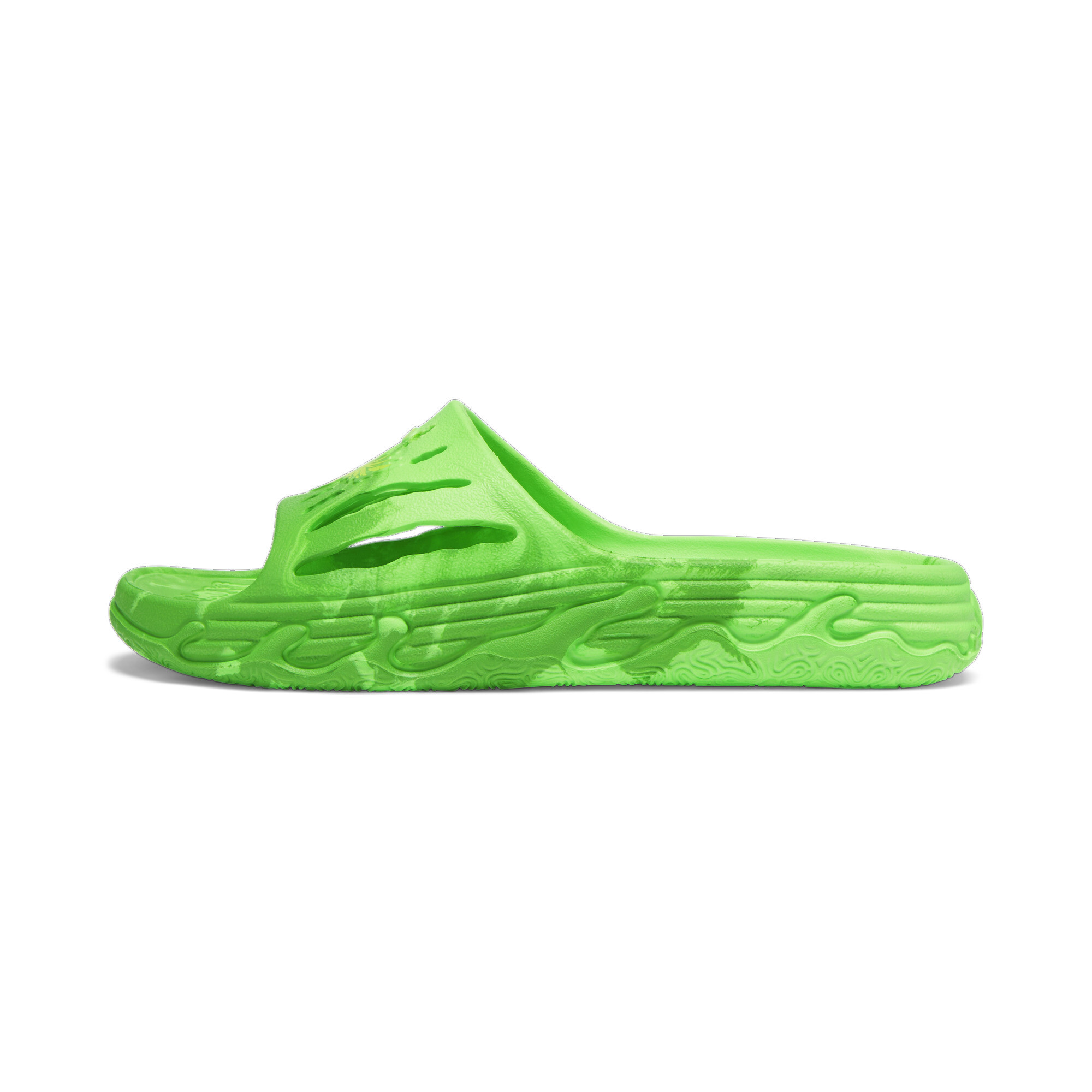 Men's PUMA MB.03 Basketball Slides In Green, Size EU 40.5