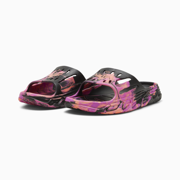 MB.03 Basketball Slides, PUMA Black-Deep Orchid-Fluro Peach Pes, large-MEX