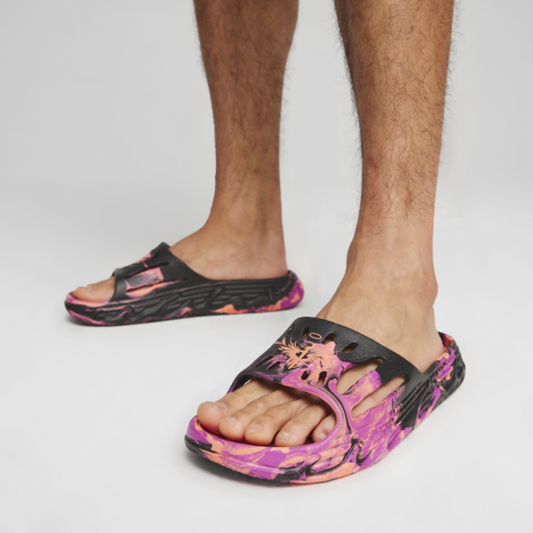 MB.03 Basketball Slides, PUMA Black-Deep Orchid-Fluro Peach Pes, large-MEX