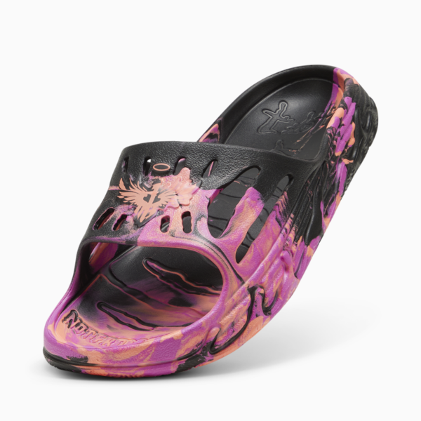 MB.03 Basketball Slides, PUMA Black-Deep Orchid-Fluro Peach Pes, large-MEX