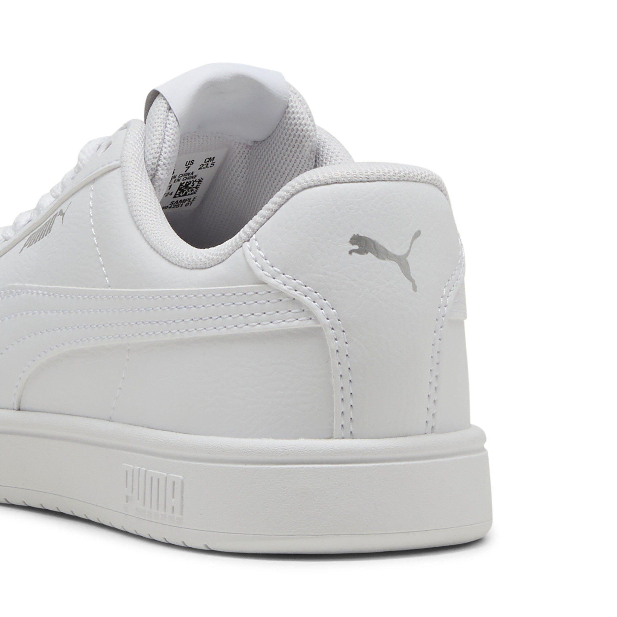 PUMA Rickie klassieke sneakers, Wit/Zilver, Maat 38,5 thumbnail 5