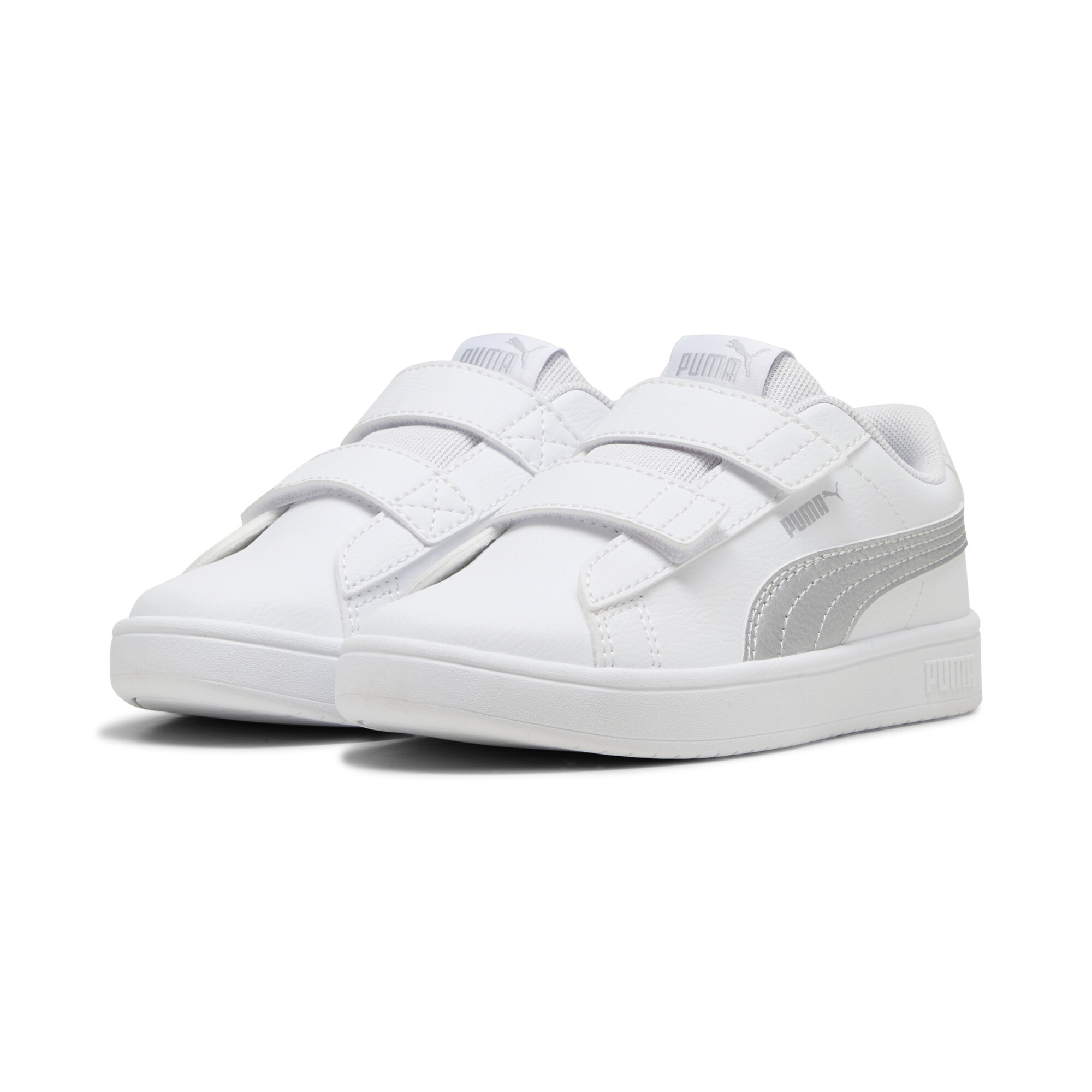 PUMA Rickie Classic sneakers, Wit/Zilver, Maat 34,5 thumbnail 6