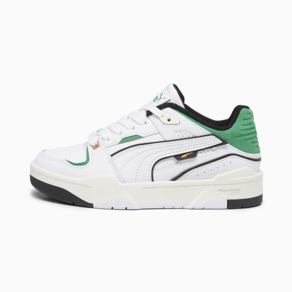 Slipstream Bball Youth Sneakers, PUMA White-Archive Green, large-ZAF