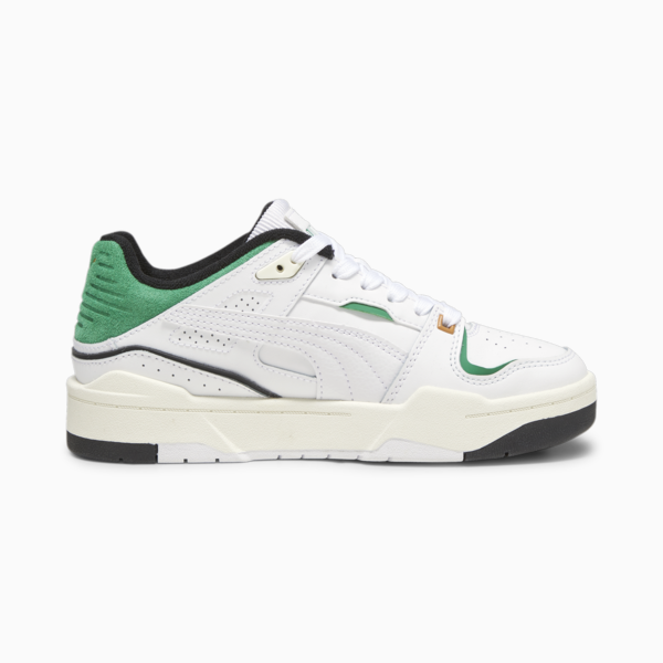 Slipstream Bball Youth Sneakers, PUMA White-Archive Green, large-ZAF