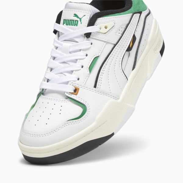 Slipstream Bball Youth Sneakers, PUMA White-Archive Green, large-ZAF