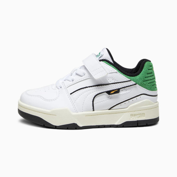 Slipstream Bball Kids' Sneakers, PUMA White-Archive Green, large-ZAF