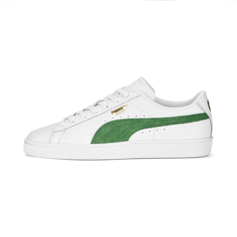 

Men's PUMA Basket Classic 75th Anniversary Edition Sneakers, White/gray/green