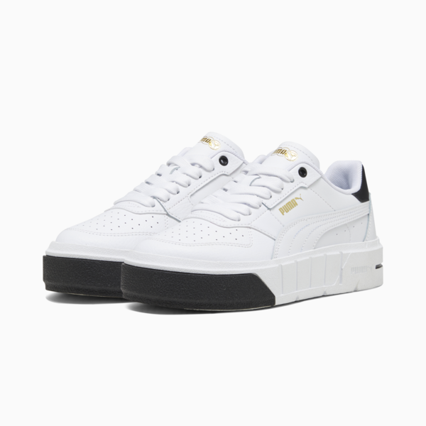 PUMA Cali Court Youth Leather Sneakers, PUMA White-PUMA Black, large-MEX