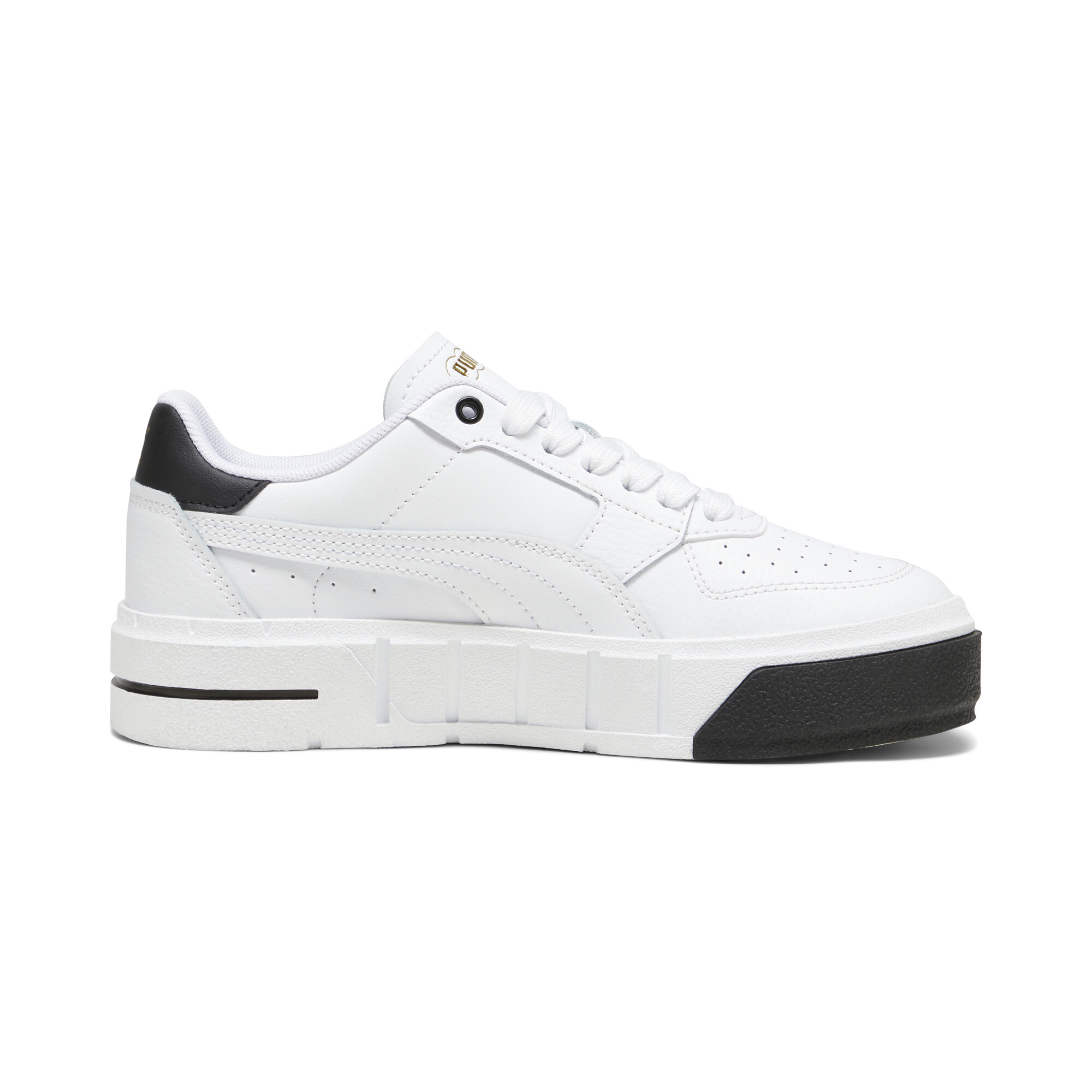 PUMA Cali Court Youth Leather Sneakers In White, Size EU 36