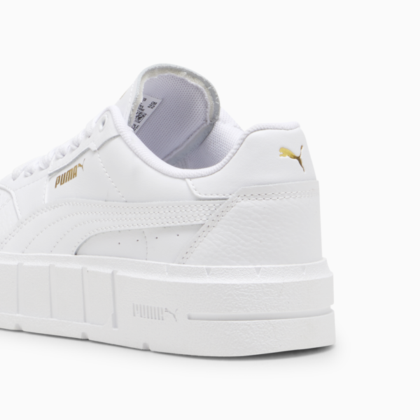 PUMA Cali Court Youth Leather Sneakers, PUMA White-PUMA Gold, large-MEX