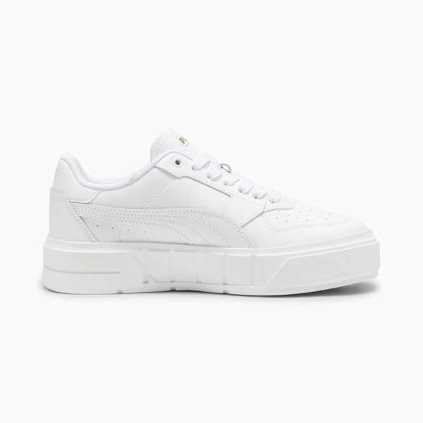 PUMA Cali Court Youth Leather Sneakers, PUMA White-PUMA Gold, large-MEX