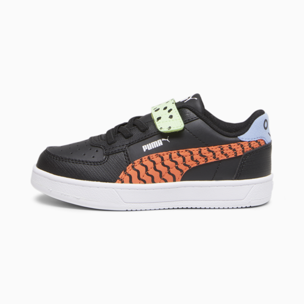 PUMA Caven 2.0 Mix Match Kids' Sneakers, PUMA Black-Hot Heat-Spring Fern-Blissful Blue-PUMA White, large-ZAF