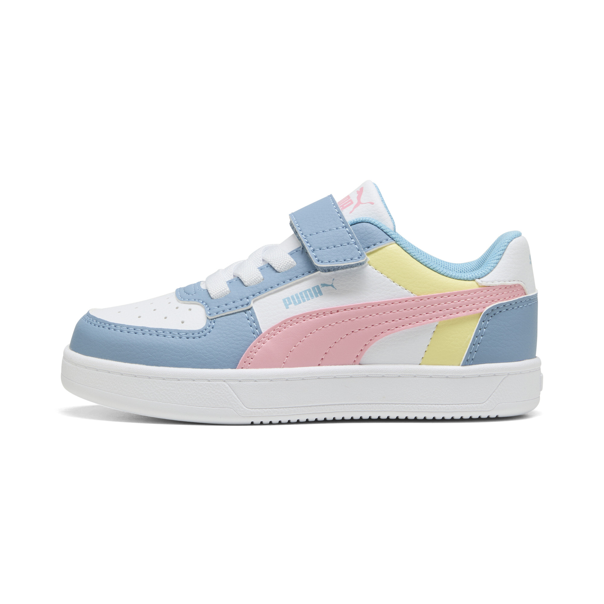 Puma Caven 2.0 Block Sneakers Kinder Schuhe | Mit Colorful | White/Pinkscape/Cool Blue | Größe: 34