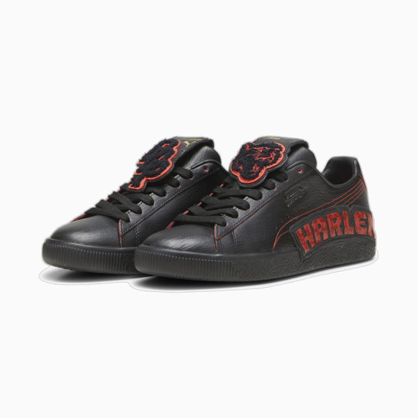PUMA x DAPPER DAN Clyde Sneakers, PUMA Black-PUMA Black-Burnt Red, large-ZAF