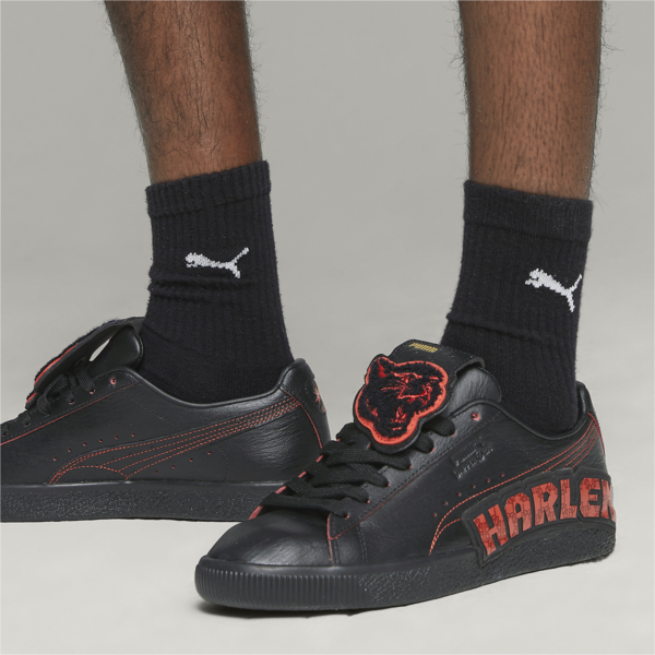 PUMA x DAPPER DAN Clyde Sneakers, PUMA Black-PUMA Black-Burnt Red, large-ZAF