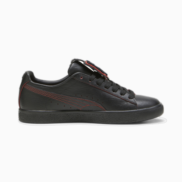 PUMA x DAPPER DAN Clyde Sneakers, PUMA Black-PUMA Black-Burnt Red, large-ZAF