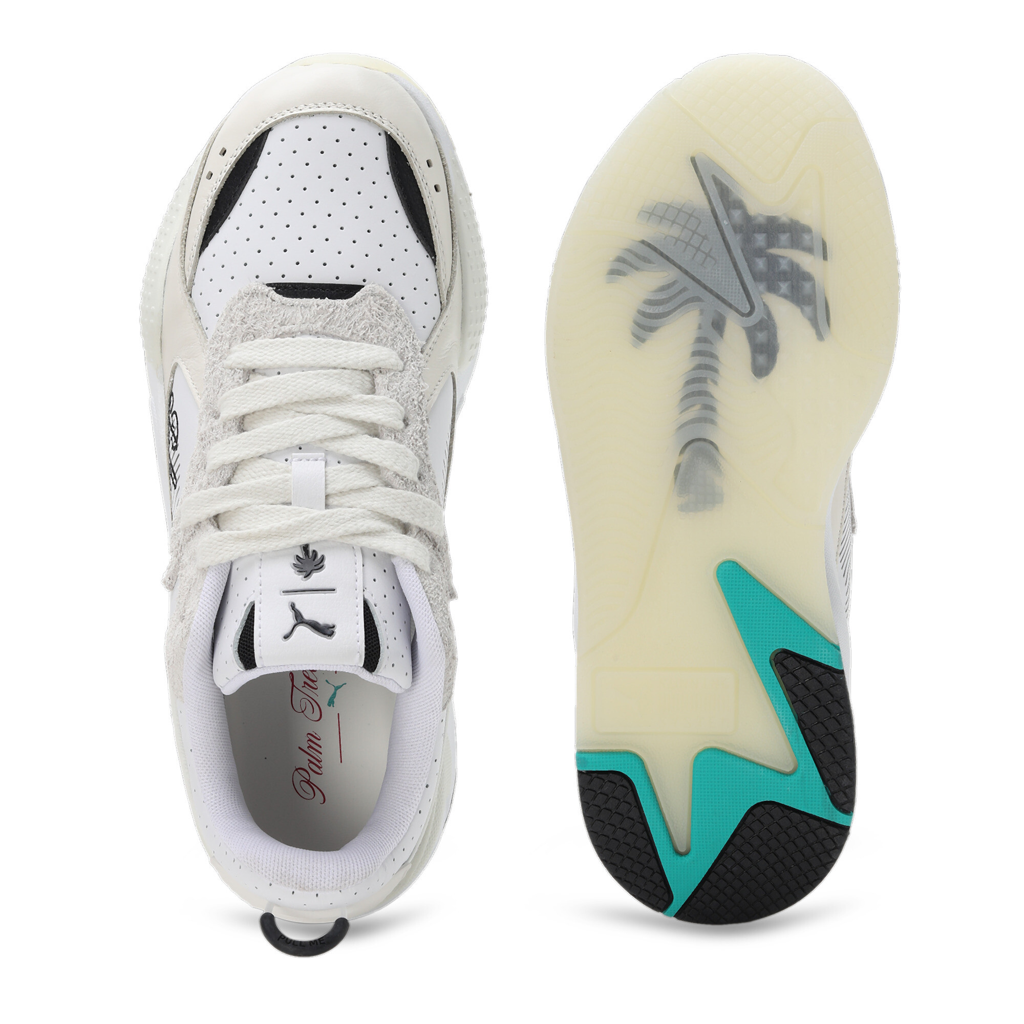 Men's PUMA X Palm Tree Crew RS-X Sneakers In White, Size EU 44