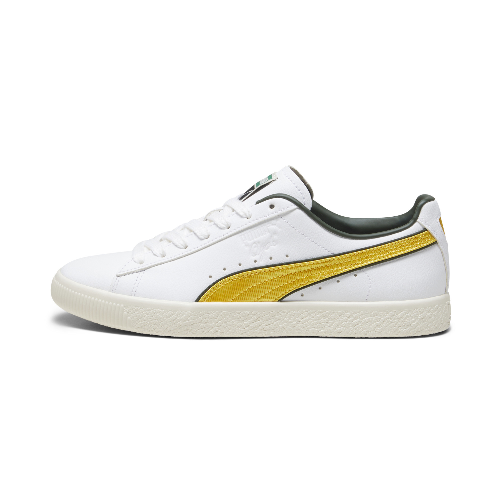 Puma Clyde Varsity Sneaker Schuhe Für Herren | Mit Colorful | White/Yellow Sizzle | Größe: 48