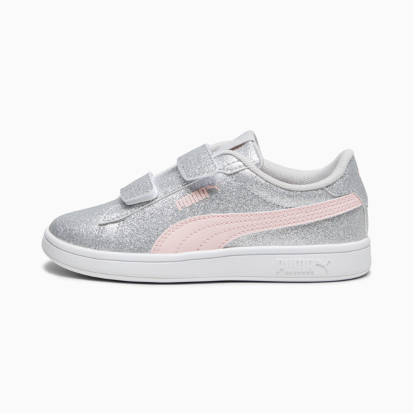 Tenis para niñas PUMASmash 3.0 Glitz Glam, Glacial Gray-Frosty Pink, large-MEX