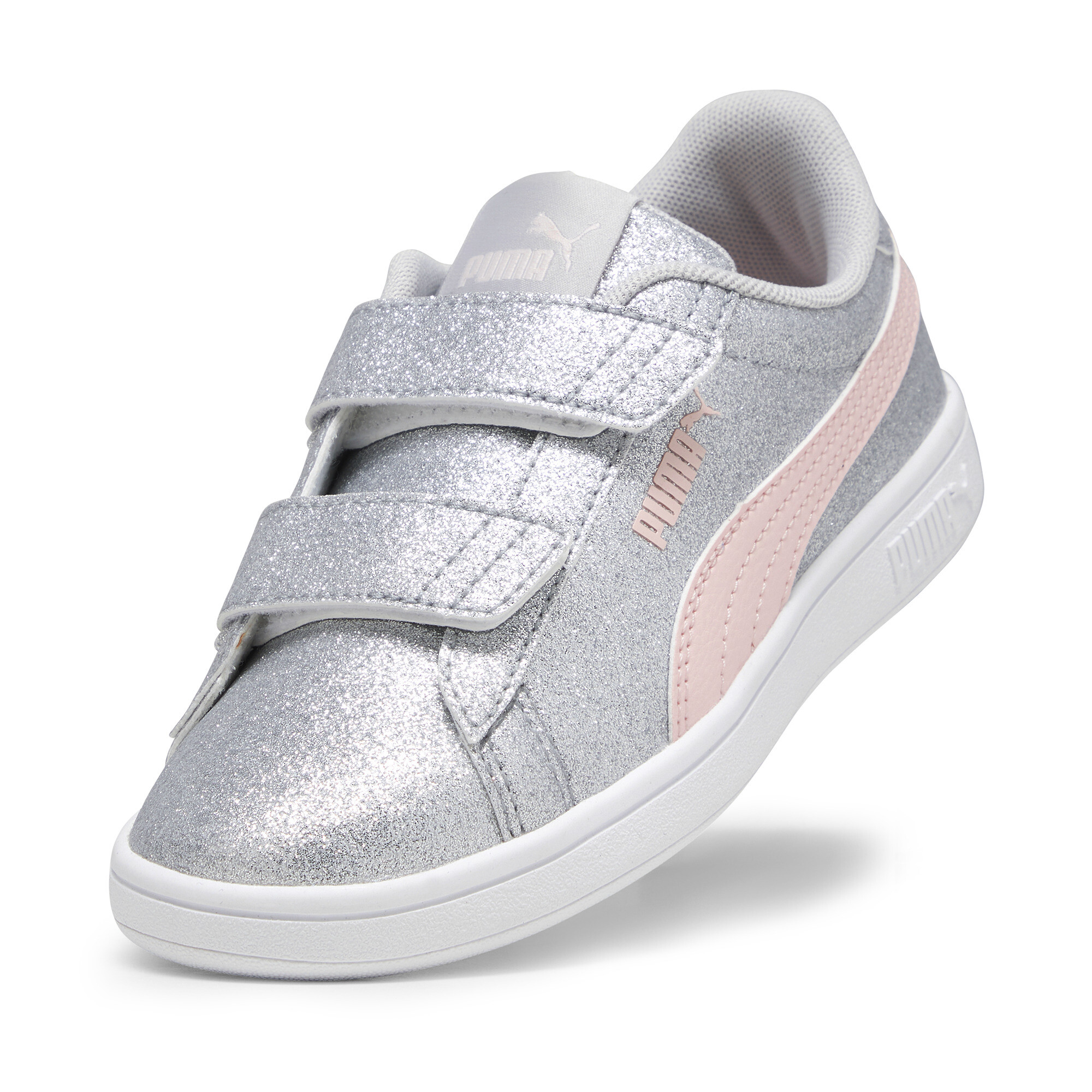 Smash 3.0 Glitz Glam sneakers voor Dames, Roze/Grijs, Maat 33 | PUMA