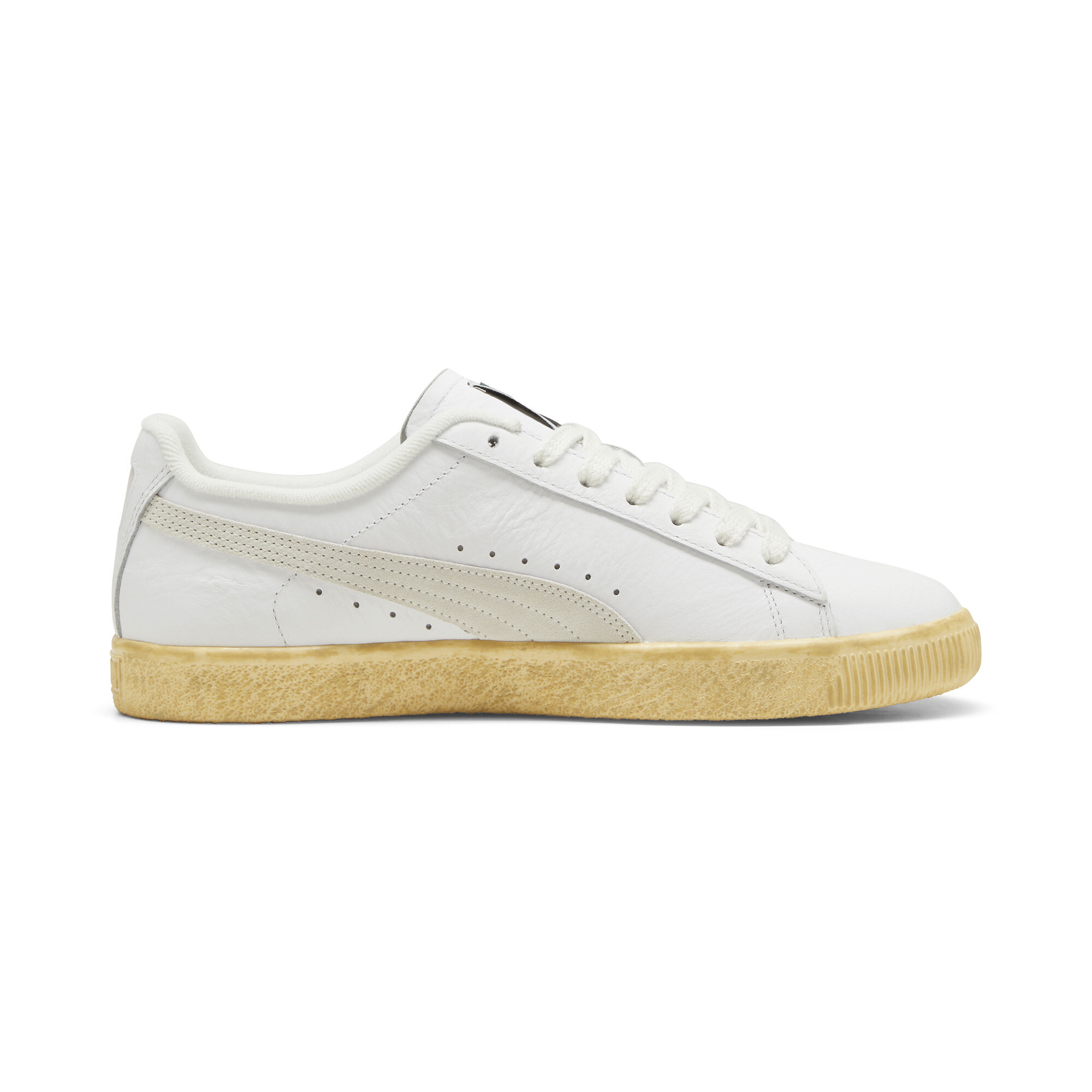 Puma Clyde Vintage Sneakers, White, Size 37.5, Shoes