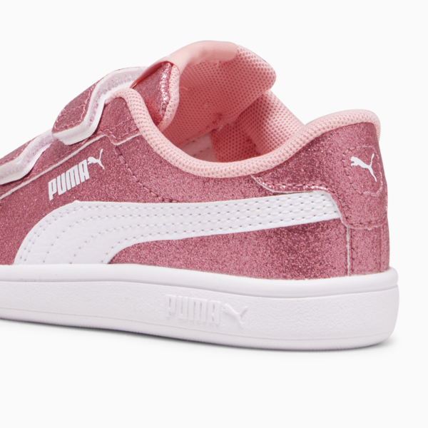 Tenis para bebé PUMA Smash 3.0 Glitz Glam, Peach Smoothie-PUMA White, large-MEX