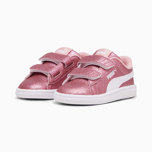 Tenis para bebé PUMA Smash 3.0 Glitz Glam, Peach Smoothie-PUMA White, large-MEX