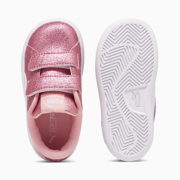 Tenis para bebé PUMA Smash 3.0 Glitz Glam, Peach Smoothie-PUMA White, large-MEX