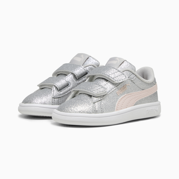 Tenis para bebé PUMA Smash 3.0 Glitz Glam, Glacial Gray-Frosty Pink, large-MEX