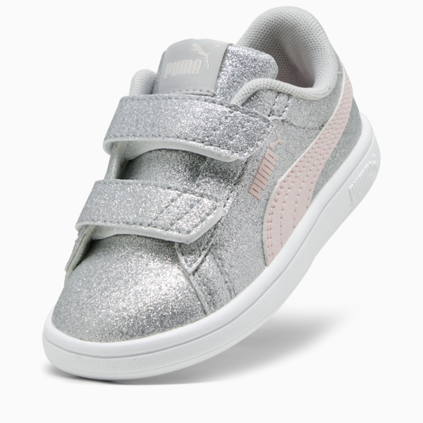 Tenis para bebé PUMA Smash 3.0 Glitz Glam, Glacial Gray-Frosty Pink, large-MEX