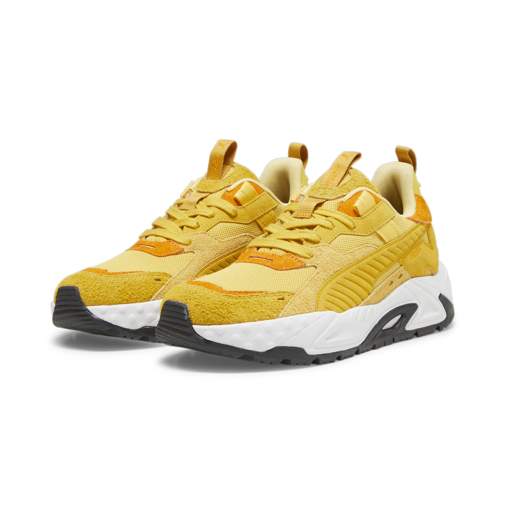 Men's PUMA RS-Trck New Horizon Sneakers In Yellow, Size EU 38.5