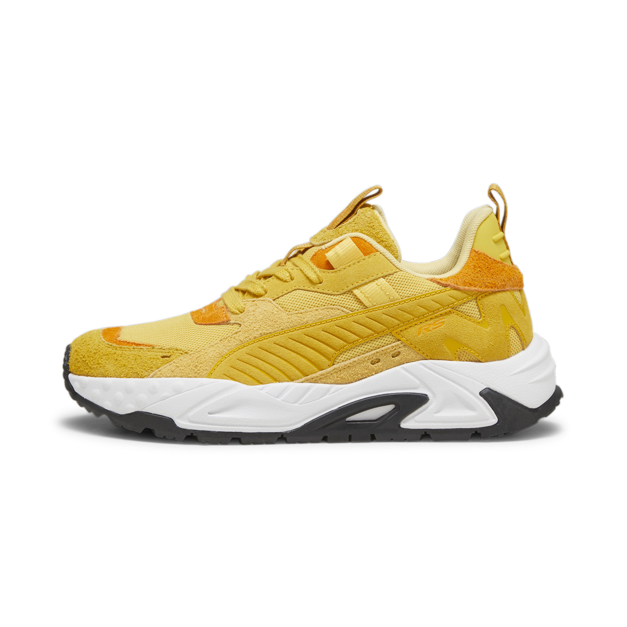 Men's PUMA RS-Trck New Horizon Sneakers In Yellow, Size EU 47