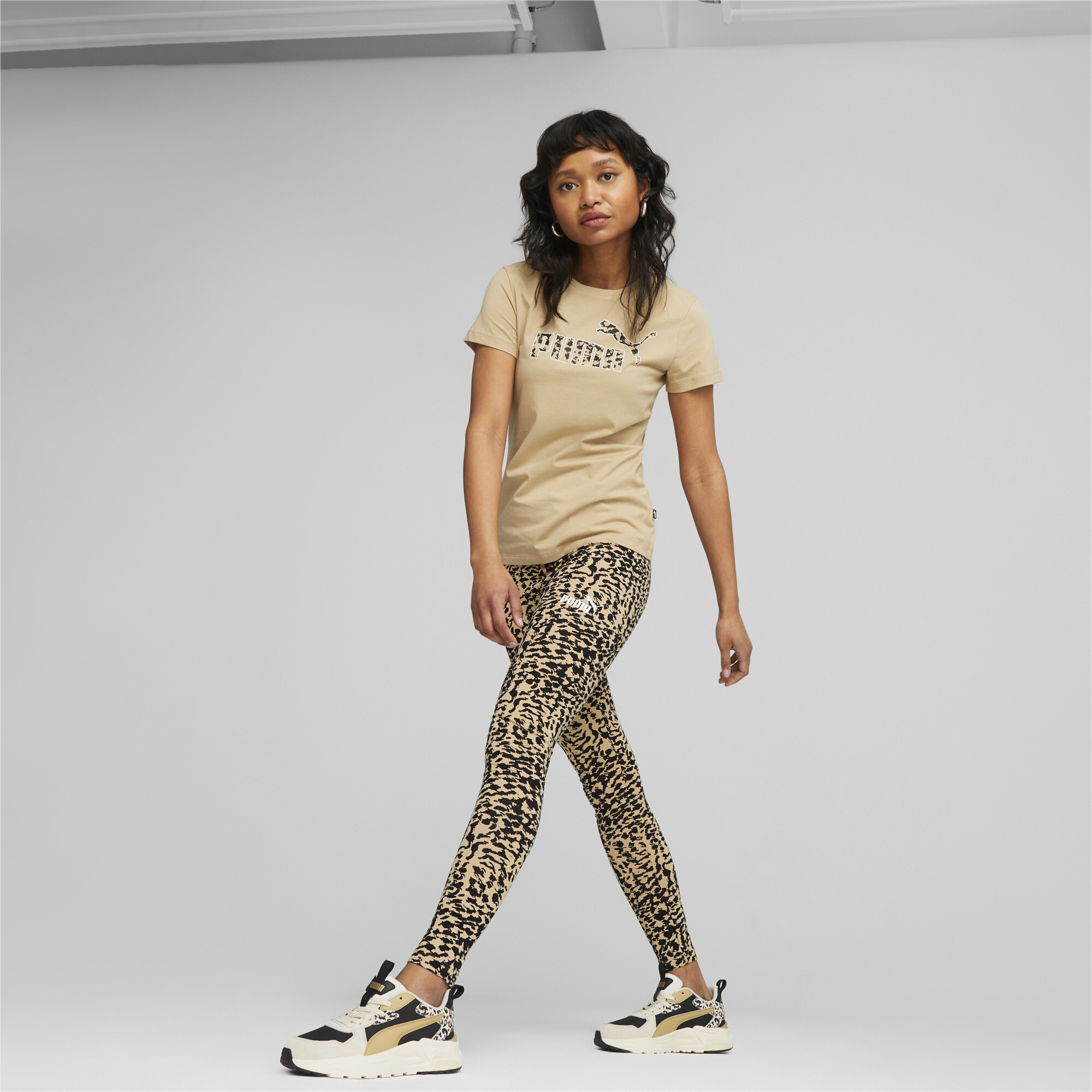 Women's Puma Trinity Lite Animal's Sneakers, Beige, Size 41, Shoes