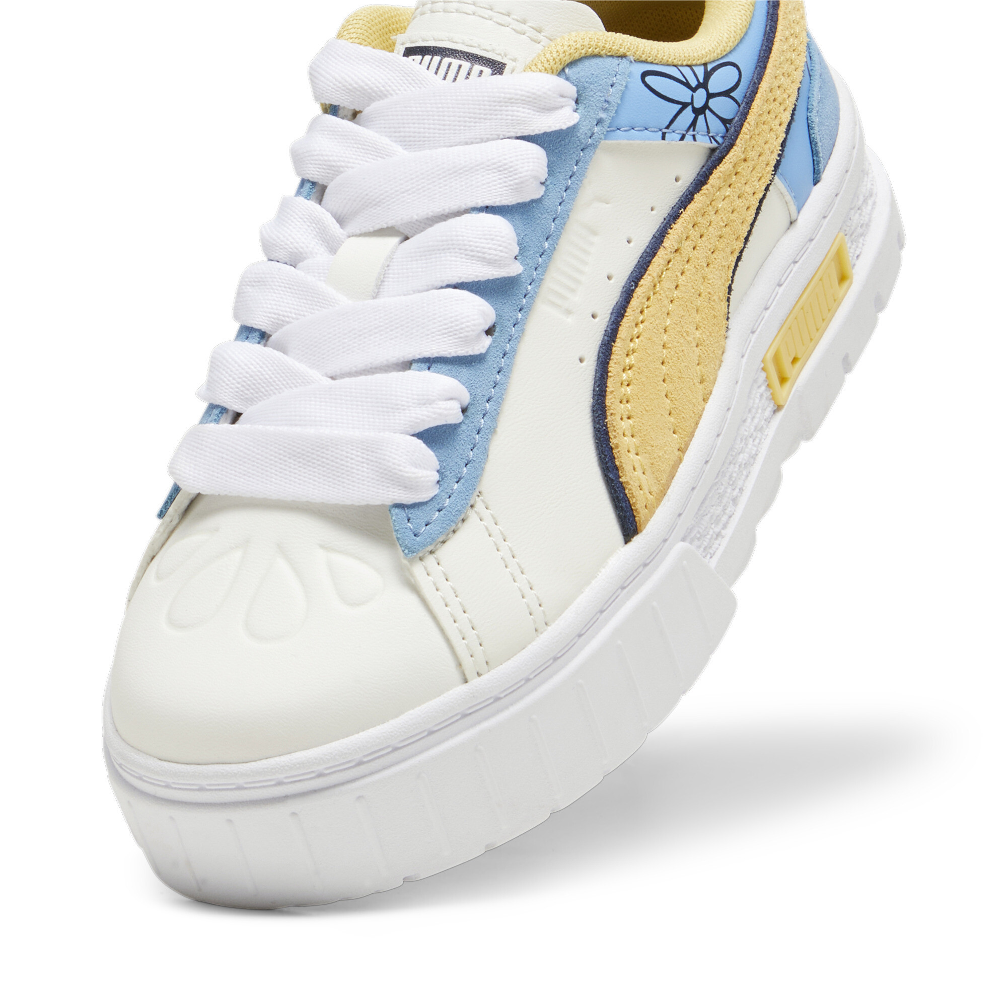 Puma X THE SMURFS Mayze Kids' Sneakers, White, Size 34.5, Shoes