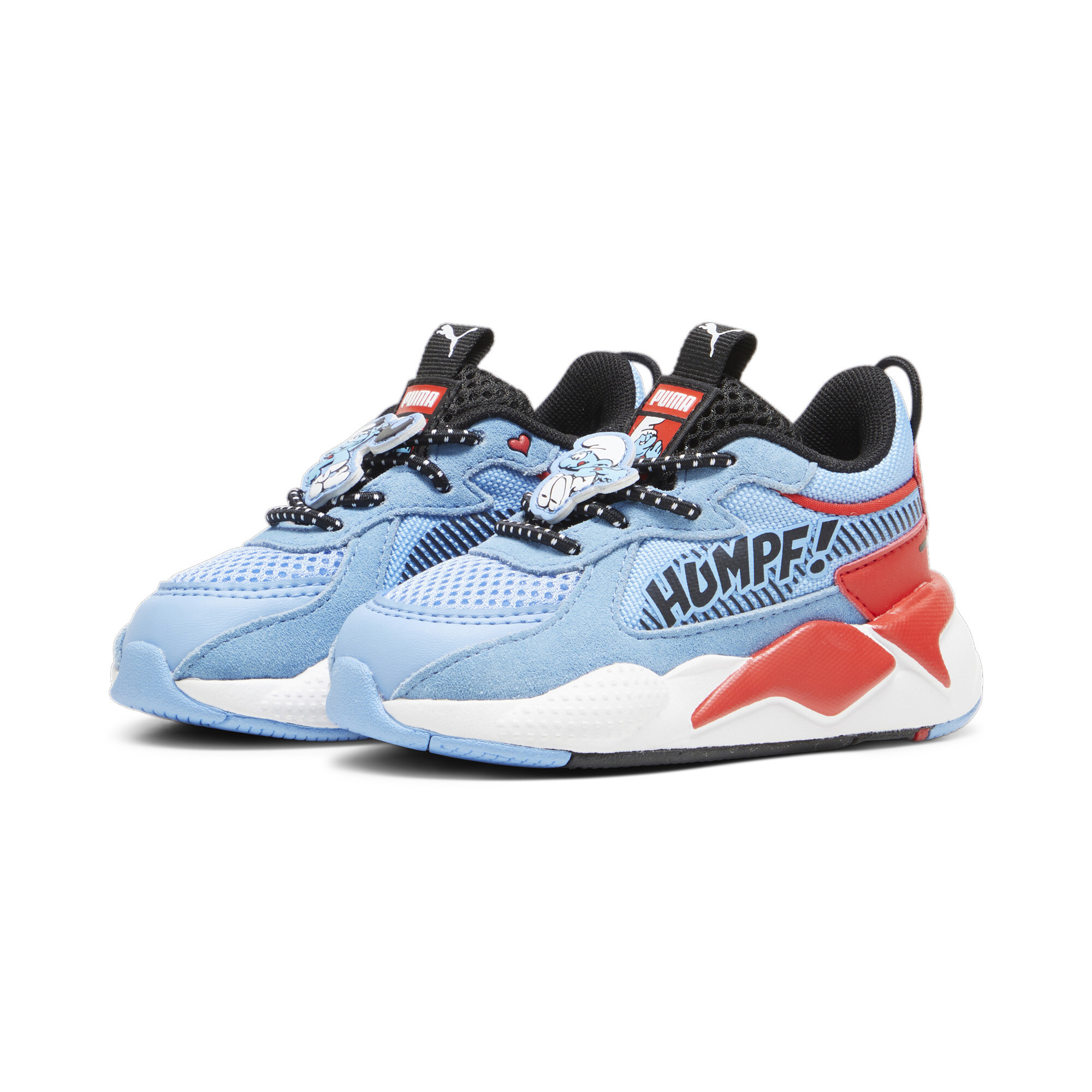 Kids' PUMA X THE SMURFS RS-X Toddlers' Sneakers In Blue, Size EU 23