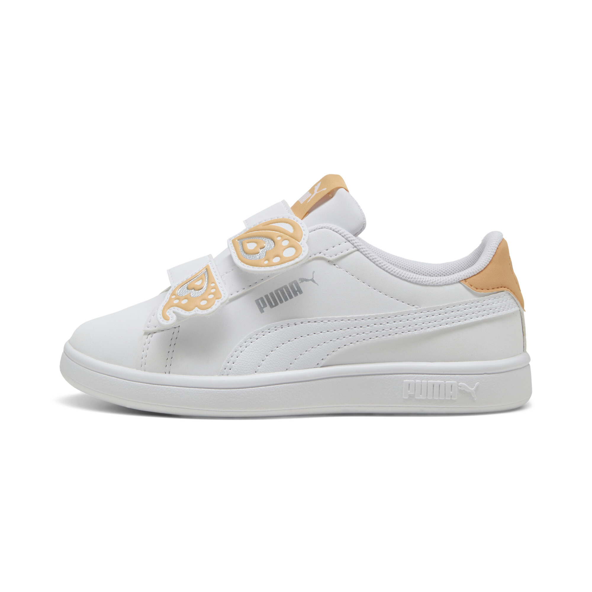 Puma Smash 3.0 Butterfly Sneakers Kinder Schuhe | Mit Plain | White/Almost Apricot | Größe: 27.5