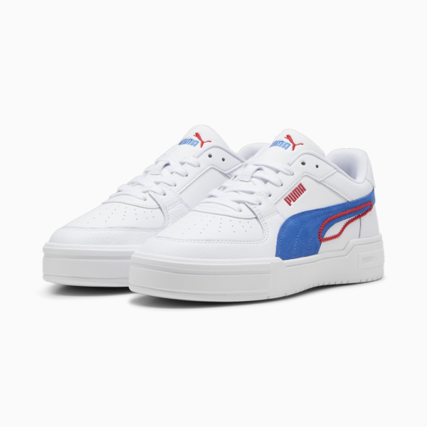 CA Pro Play Unisex Sneakers, PUMA White-PUMA Team Royal-For All Time Red, large-ZAF