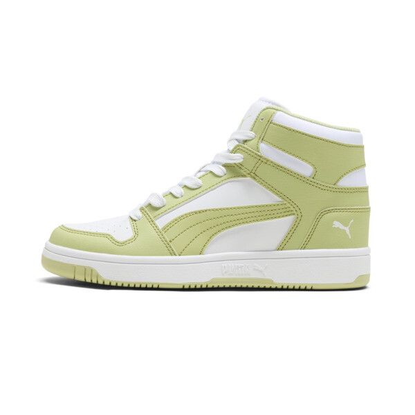 PUMA Rebound LayUP SL Women's Sneakers in White/Pistachio Green/Calming Green - 394891_57
