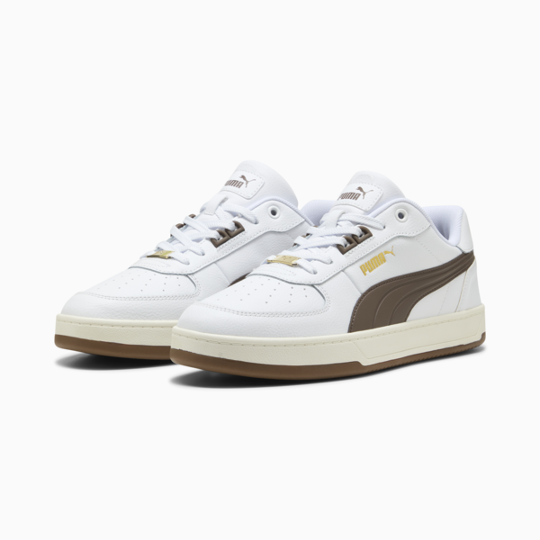 Puma Caven 2.0 Lux Unisex Sneakers, PUMA White-Flat Bronze-Gum, large-ZAF