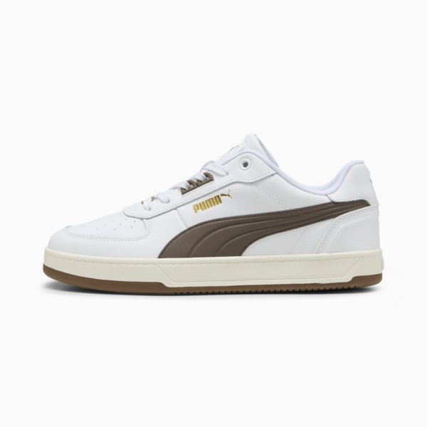 Puma Caven 2.0 Lux Unisex Sneakers, PUMA White-Flat Bronze-Gum, large-ZAF